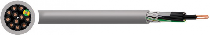 Negro eléctrico del cable de control del PVC del EN 50525 - 2 - 51 CY de TCWB BS con los números blancos