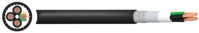 Del IEC 60332 - 3 del EN de las BS 300 negro flexible SY LSZH GSWB del cable de control 500V