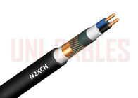 China N2XCH descubren el negro de cobre del cable del poder FRNC al aire libre con hormigón protector concéntrico del alambre del Cu compañía