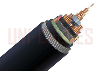 China 19 negro rojo del voltaje de la SWA de 33kv XLPE del cable del CU del PVC de la cinta media del atascamiento fábrica