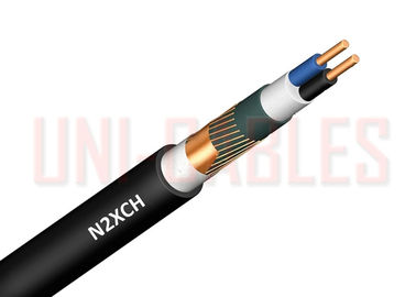 N2XCH descubren el negro de cobre del cable del poder FRNC al aire libre con hormigón protector concéntrico del alambre del Cu