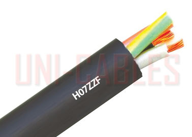 H07ZZ flexible - el cable de transmisión multi de goma de la base de F, halógeno bajo negro del humo libera el cable