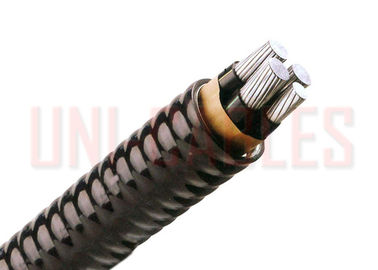 Cable de aluminio del conductor del dispositivo de seguridad de la aleación de 6 AWG, cable forrado PVC acorazado de la chaqueta