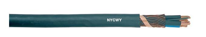 NYCWY descubren el cable de cobre del LV del conductor sólido, cable de transmisión subterráneo de la baja tensión del PVC