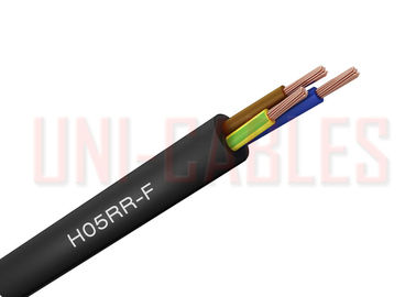 China Cable del conductor de cobre de VDE0282 2Core 0.6m m, H05RR - cable flexible de goma de F proveedor
